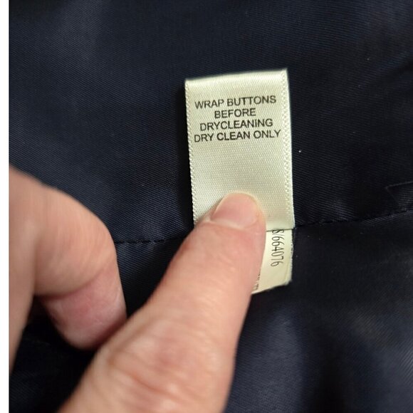 Banana Republic Navy Pinstripe Modern Fit Single Breasted Blazer Sz 42R - Picture 8 of 10